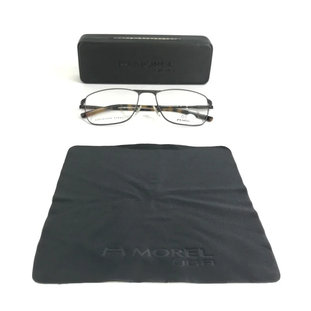 OGA by Morel Eyeglasses Frames 10063O MR05 Black Tortoise Full Rim 59-19-150